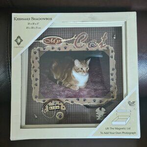My Cat Memorial Shadow Box Holds 6" by 4" Picture Of Pet by Concepts